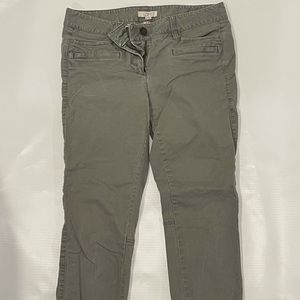 LOFT Moto skinny olive-khakis